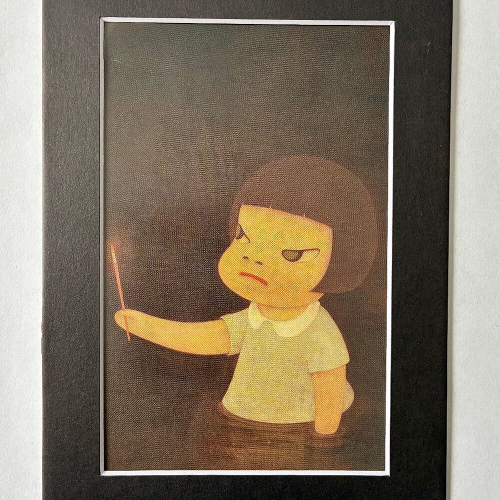 NWT ART PRINT WITH MAT: The Little Judge, Yoshitomo Nara